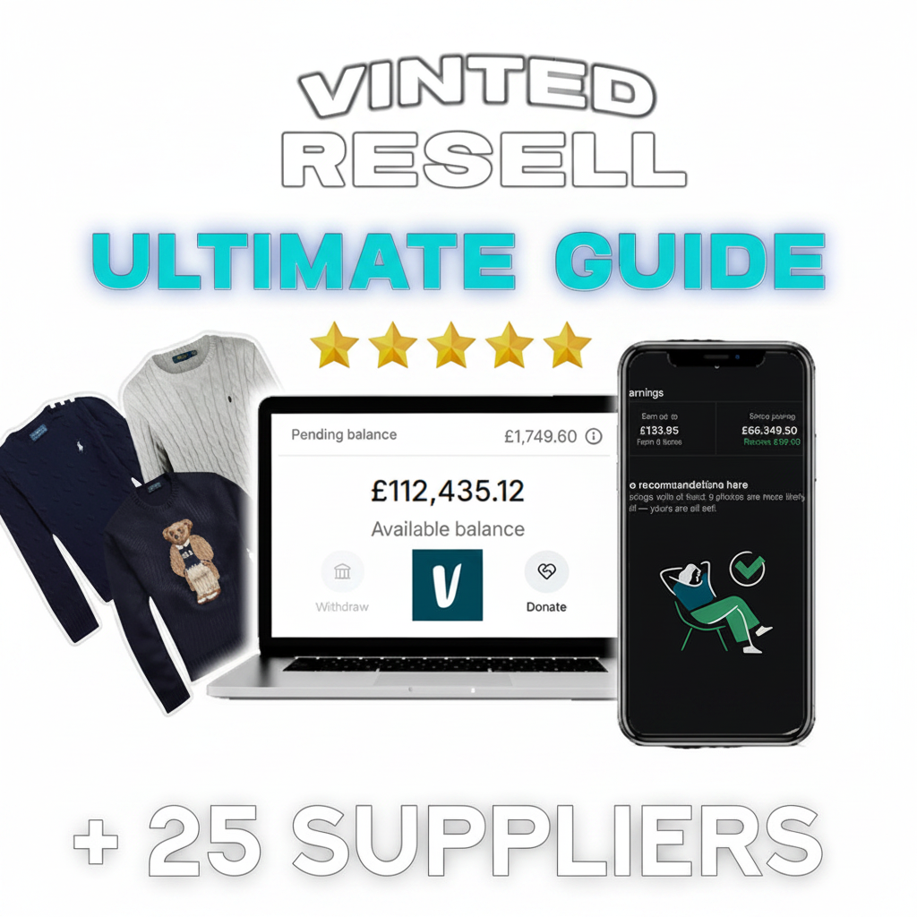 VINTED RESELL ULTIMATE GUIDE vit bakgrund